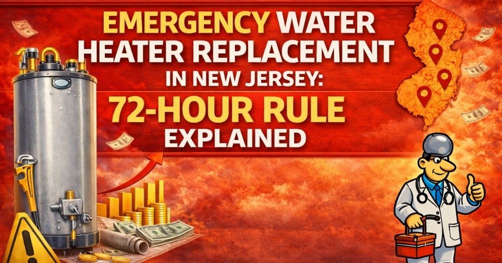 You are currently viewing Emergency Water Heater Replacement in New Jersey: 72-Hour Rule Explained